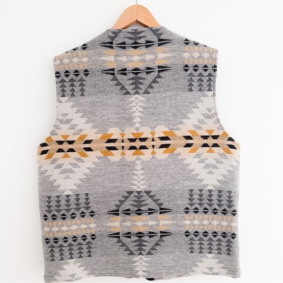 Pendleton Rancho Arroyo Wool Vest Southwest Pattern Size Large Quilted Western - Picture 8 of 9